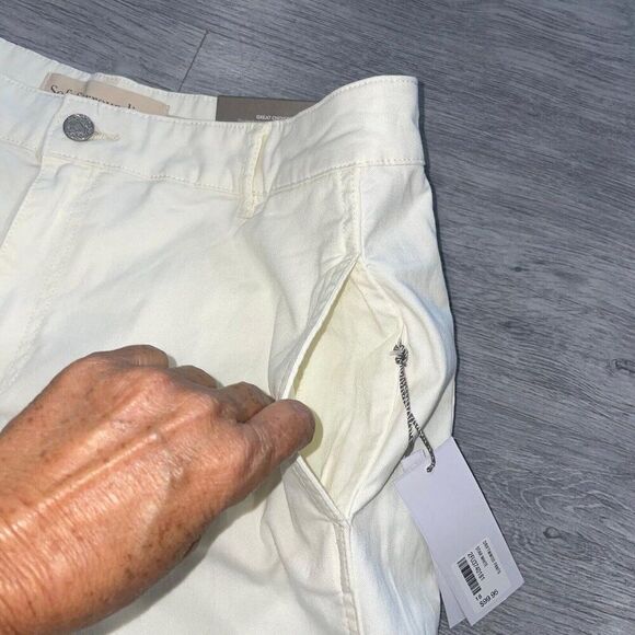 Soft Surroundings Women’s 18 Pants Driftwood Lightweight Chambray Wide Leg NWT - Picture 14 of 16